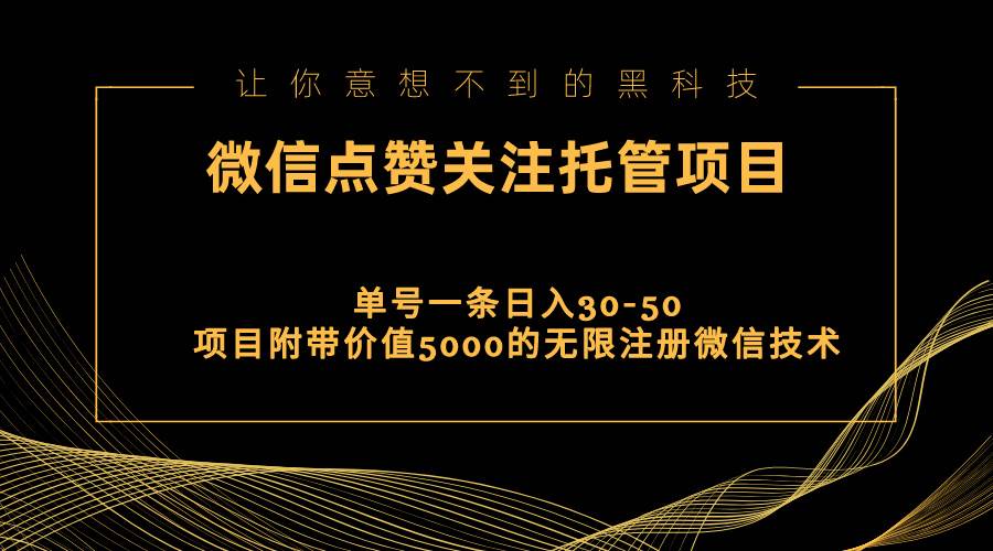 视频号托管点赞关注，单微信30-50元，附带价值5000无限注册微信技术-海淘下载站