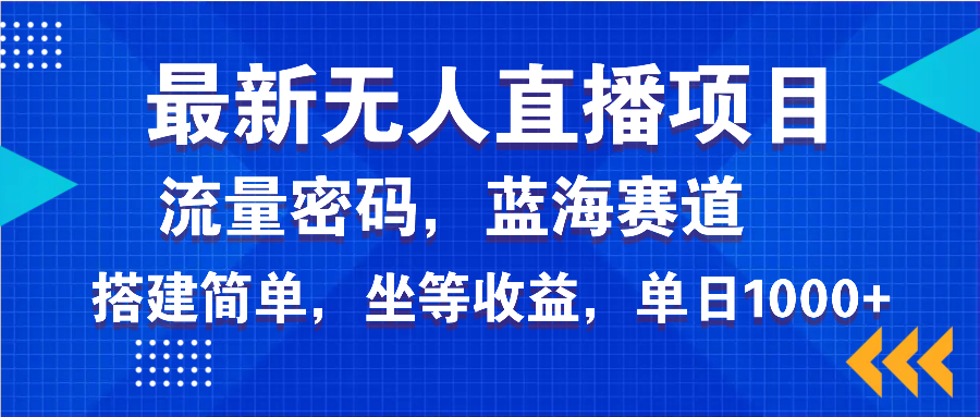 最新无人直播项目—美女电影游戏，轻松日入3000+，蓝海赛道流量密码，…-海淘下载站