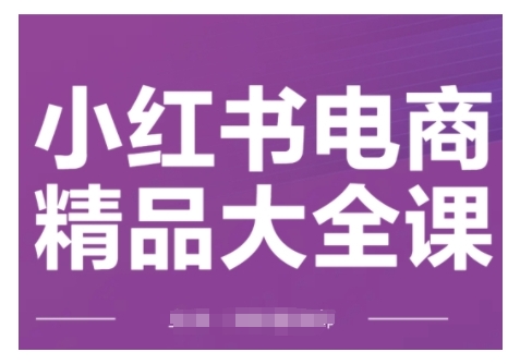 小红书电商精品大全课，快速掌握小红书运营技巧，实现精准引流与爆单目标，轻松玩转小红书电商(更新2月)-海淘下载站