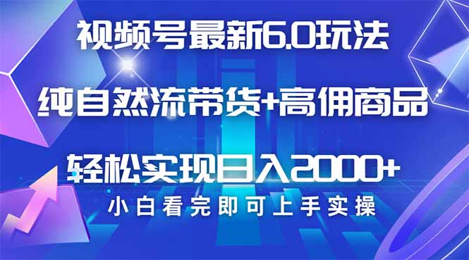 视频号带货最新6.0玩法，作品制作简单，当天起号，复制粘贴，轻松矩阵…-海淘下载站