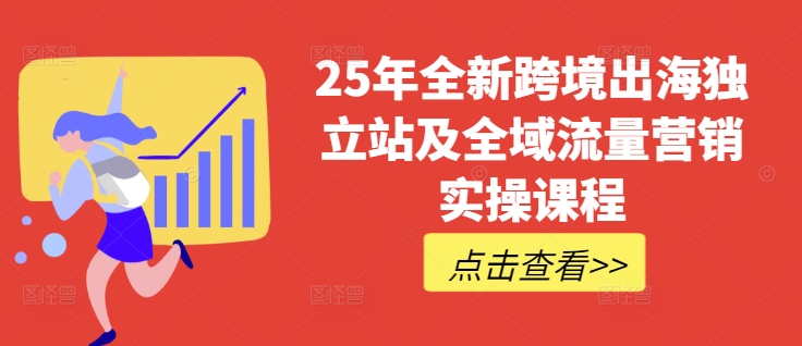 25年全新跨境出海独立站及全域流量营销实操课程，跨境电商独立站TIKTOK全域营销普货特货玩法大全-海淘下载站