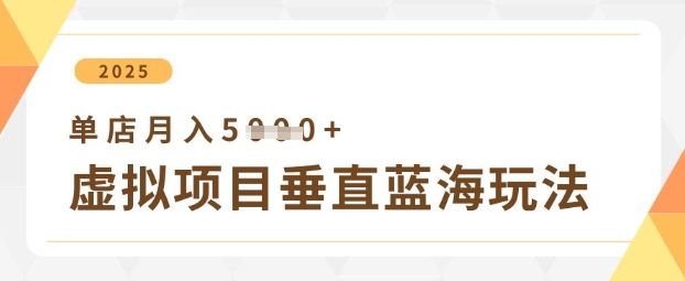 虚拟项目垂直玩法，实现单店月入5k+-海淘下载站