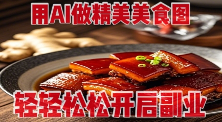 用AI做精美美食图，无需专业设备拍摄，轻轻松松开启副业-海淘下载站