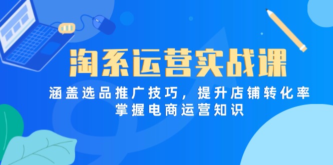 淘系运营实战课，涵盖选品推广技巧，提升店铺转化率，掌握电商运营知识-海淘下载站
