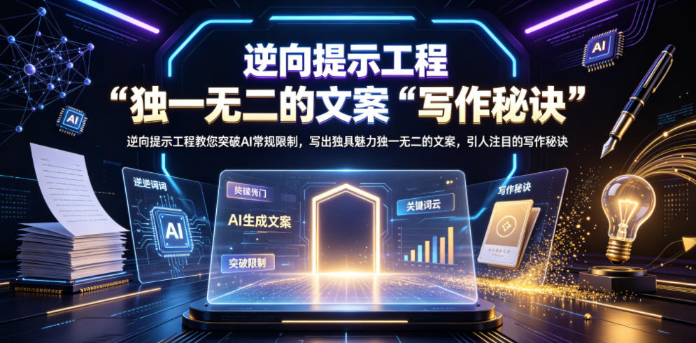 逆向提示工程教您突破AI常规限制，写出独具魅力独一无二的文案，引人注目的写作秘诀【原创双语字幕】-海淘下载站