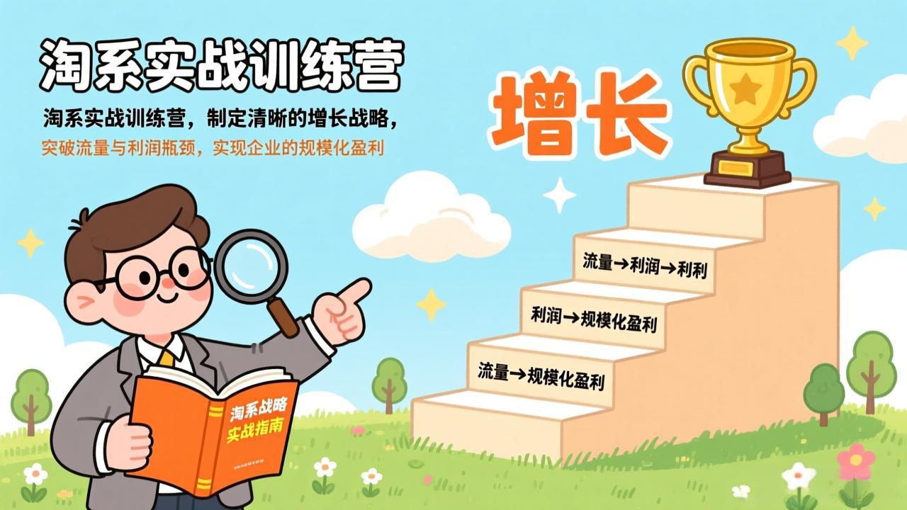 淘系实战训练营，制定清晰的增长战略，突破流量与利润瓶颈，实现企业的规模化盈利-海淘下载站