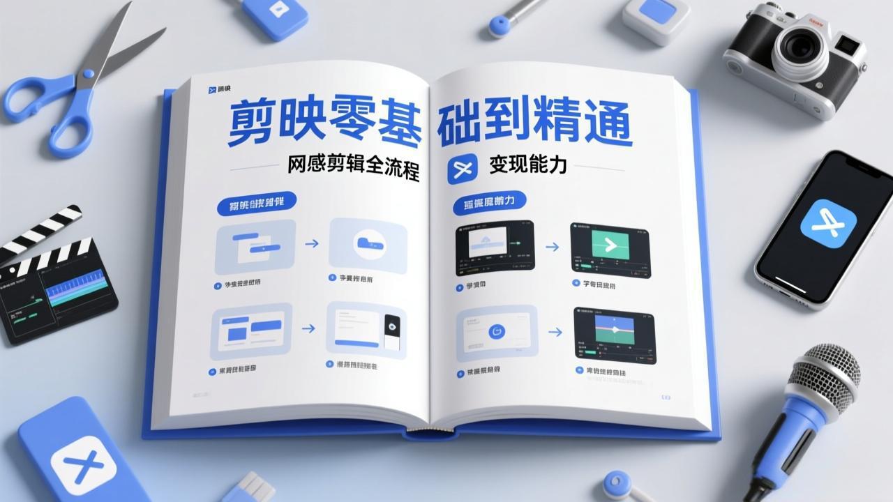 剪映零基础也能快速上手，从入门到精通掌握网感剪辑全流程，掌握能直接变现的剪辑能力-海淘下载站