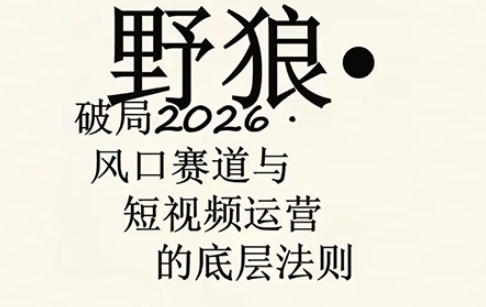 野狼团队·多平台实操运营课，覆盖AI口播、服装、好物、漫剪等热门玩法(更新4月)-海淘下载站