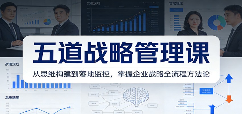 五道战略管理课：从思维构建到落地监控，掌握企业战略全流程方法论-海淘下载站
