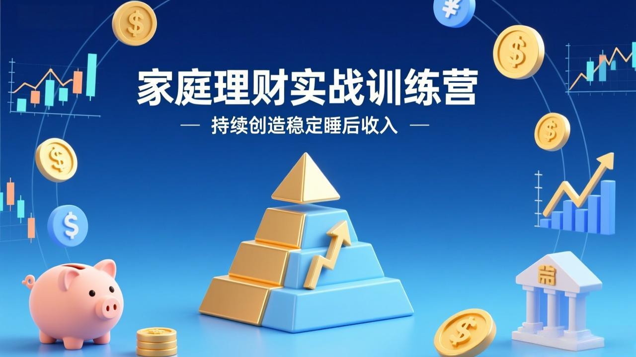 家庭理财实战训练营:从0到1建体系,三阶进阶层层递进,助你持续创造稳定睡后收入-海淘下载站