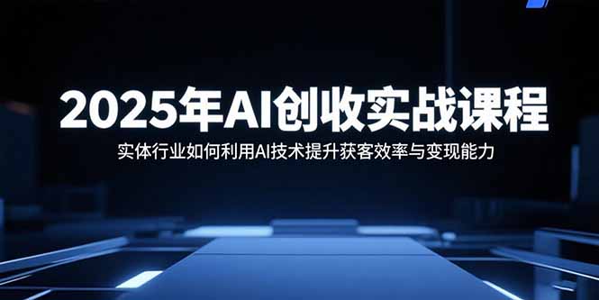 2025年AI创收实战课程:实体行业如何利用AI技术提升获客效率与变现能力-海淘下载站