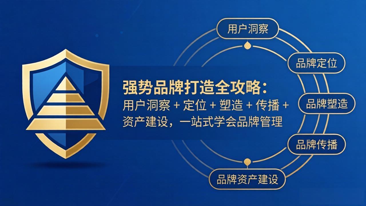 强势品牌打造全攻略：用户洞察 + 定位 + 塑造 + 传播 + 资产建设，一站式学会品牌管理-海淘下载站