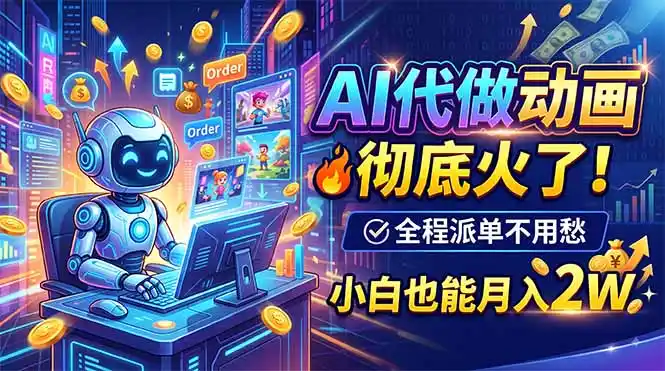 AI代做动画，彻底火了！全程派单不用愁，小白也能月入2W-海淘下载站