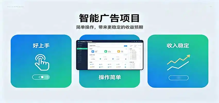 智能广告挂机项目，操作简单上手快，收益稳定可持续。稳定日入300+-海淘下载站