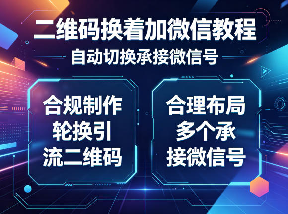 二维码换着加微信教程，自动切换承接微信号，合规制作轮换引流二维码，合理布局多个承接微信号-海淘下载站