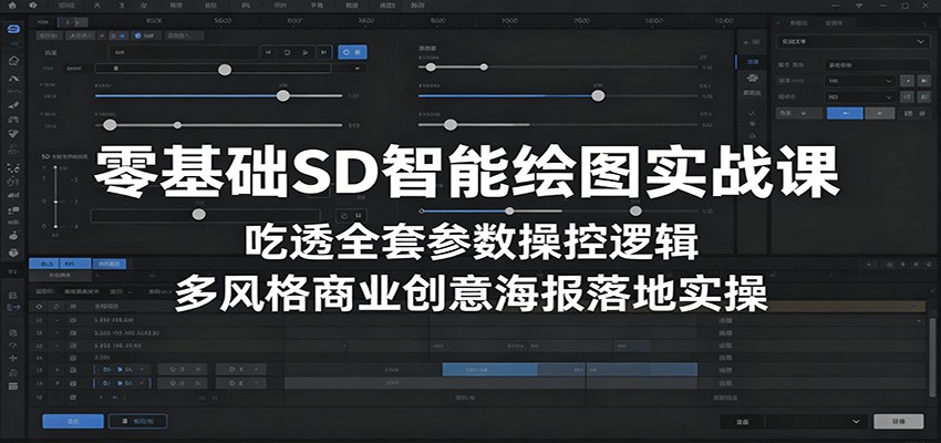 零基础SD智能绘图实战课：吃透全套参数操控逻辑，多风格商业创意海报落地实操-海淘下载站