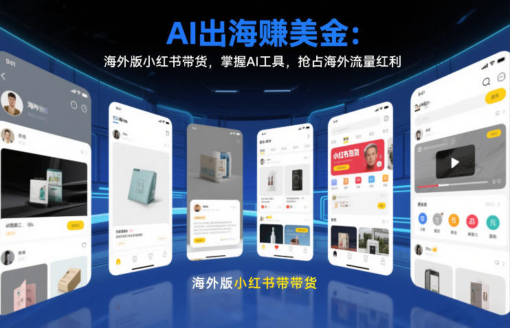 AI出海賺美金：海外版小红书带货，掌握AI工具，抢占海外流量红利(更新2026)-海淘下载站