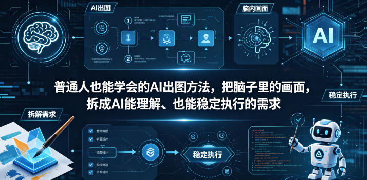 普通⼈也能学会的AI出图⽅法，把脑子里的画面，拆成AI能理解、也能稳定执行的需求【文档】-海淘下载站