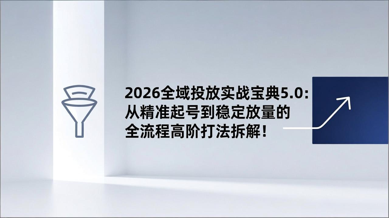 2026全域投放实战宝典5.0：从精准起号到稳定放量的全流程高阶打法拆解！-海淘下载站