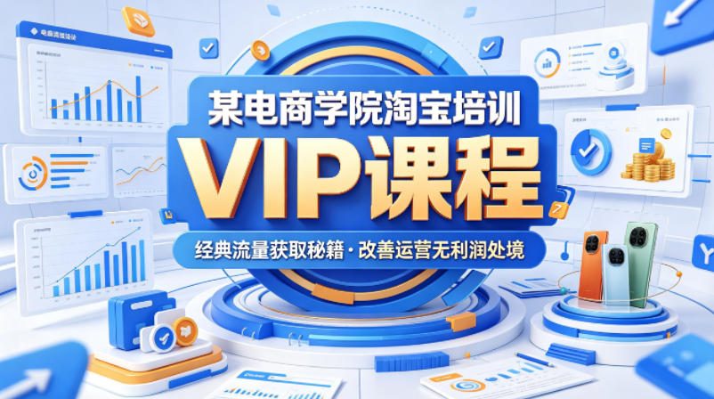 某电商学院淘宝培训VIP课程，各种经典有用的流量获取秘籍，改善运营产品没利润的处境(2026年5月)-海淘下载站