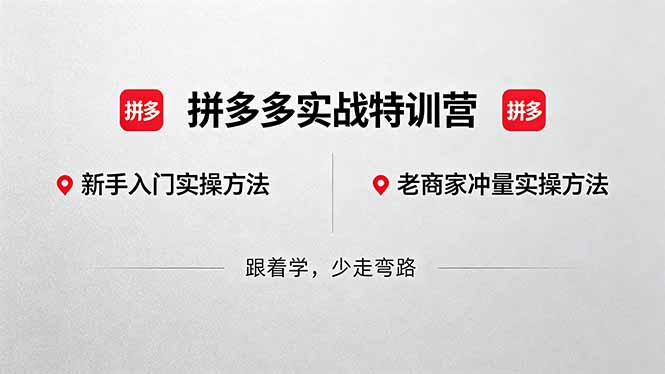 拼多多实战特训营(更新5月3-海淘下载站