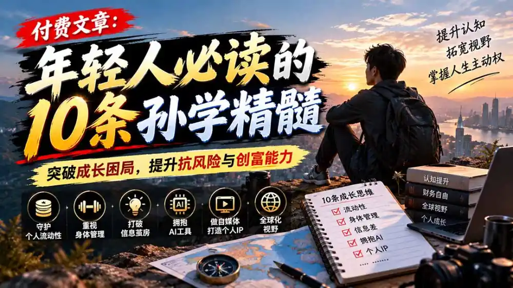 付费文章:年轻人必读的10条孙学精髓,突破成长困局,提升抗风险与创富能力-海淘下载站
