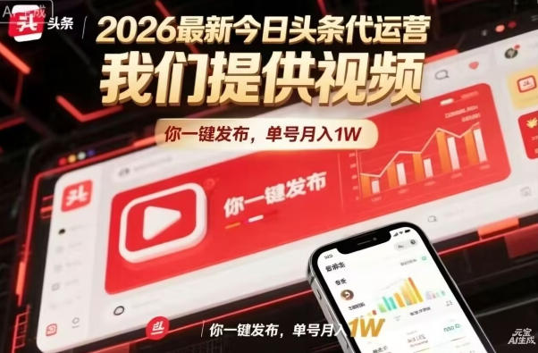 今日头条躺賺模式，你9我1，操作简单，一键发布，单机日入数百，长期合作【揭秘】-海淘下载站