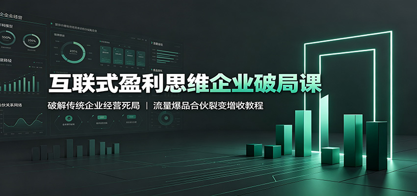 互联式盈利思维企业破局课：破解传统企业经营死局，流量爆品合伙裂变增收教程-海淘下载站