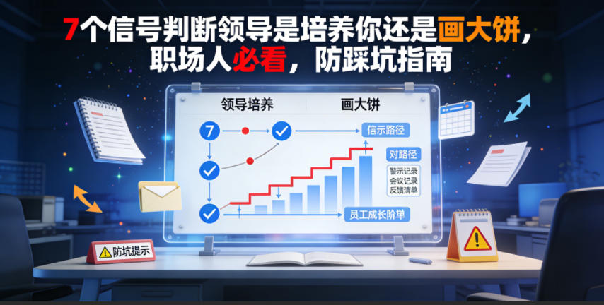 付费文章:7个信号判断领导是培养你还是画大饼,职场人必看,防踩坑指南-海淘下载站
