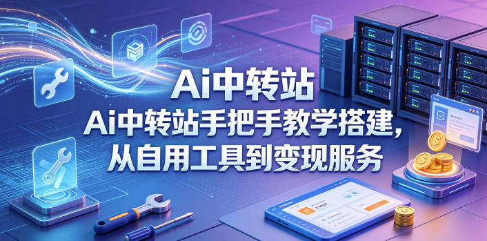 Ai中转站手把手教学搭建，从自用工具到变现服务-海淘下载站