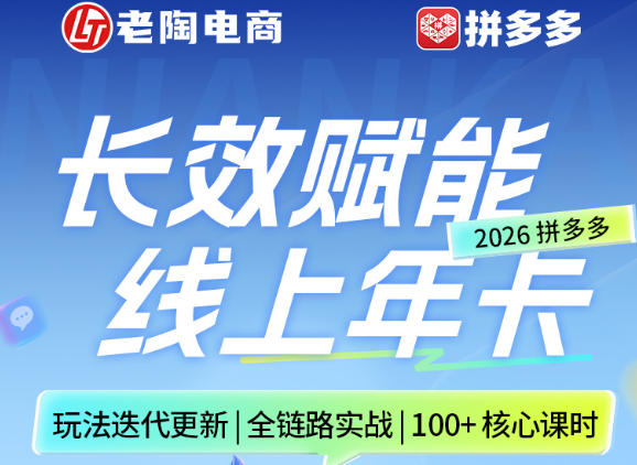 拼多多线上SVIP线上年卡，从认知到基础、从推广到活动、从活动到玩法，全链路实战(260730)-海淘下载站