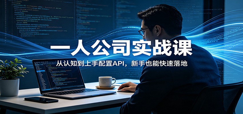 一人公司实战课:从认知到上手配置API,新手也能快速落地-海淘下载站