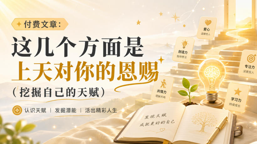 付费文章:这几个方面是上天对你的恩赐(挖掘自己的天赋)-海淘下载站