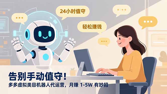 告别手动值守！多多虚拟类目机器人代运营，月赚 1-5W 有妙招-海淘下载站