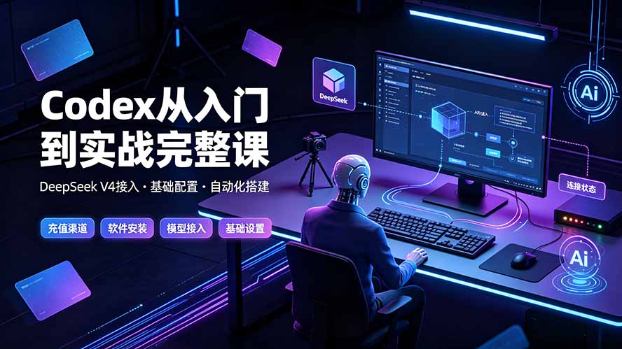 Codex从入门到实战完整课｜充值·安装·接入DeepSeek，记忆·插件·Skill·CLI·MCP全拆解-海淘下载站
