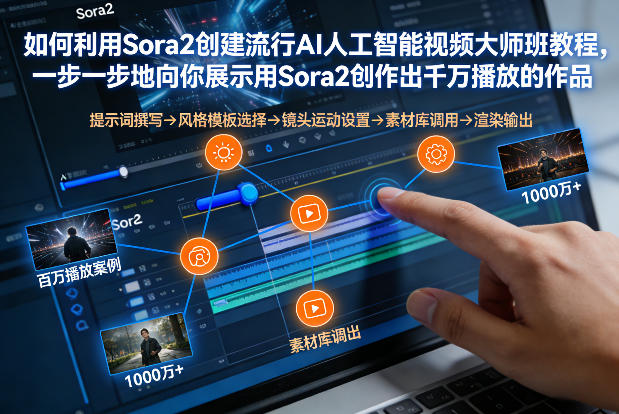 如何利用Sora2创建流行AI人工智能视频大师班，一步一步地向你展示用Sora2创作出千万播放的作品-海淘下载站