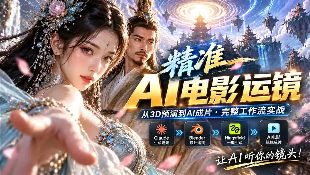 AI视频终于能精准运镜了！Claude + Blender + Higgsfield 免费插件实测-海淘下载站