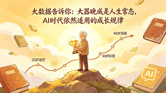 付费文章：大数据告诉你：大器晚成是人生常态，AI 时代依然适用的成长规律-海淘下载站