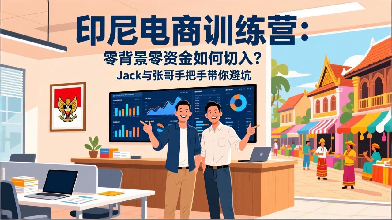 印尼电商训练营：零背景零资金如何切入？Jack与张哥手把手带你避坑-海淘下载站