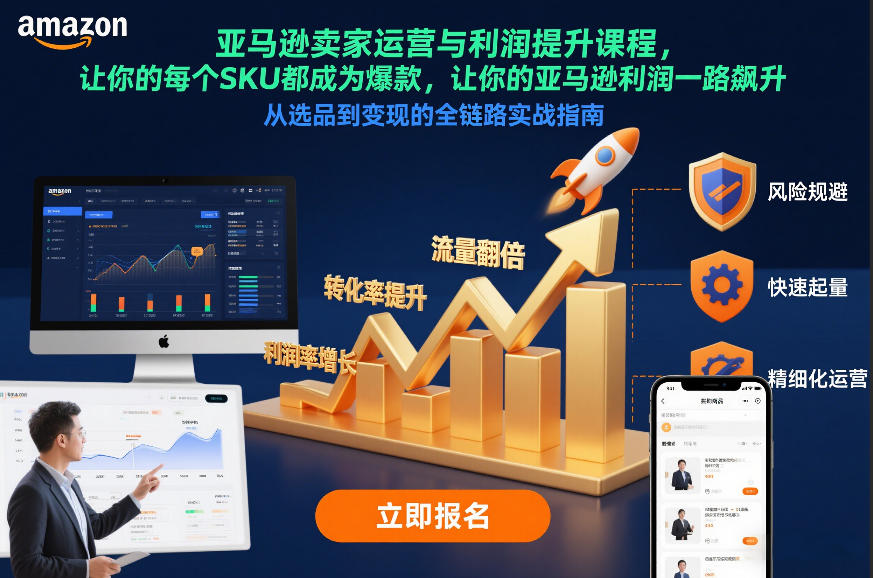 亚马逊卖家运营与利润提升课程，让你的每个SKU都成为爆款，让你的亚马逊利润一路飙升(更新12月)-海淘下载站