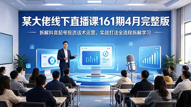 某大佬线下直播课161期4月完整版，拆解抖音起号投流话术运营，实战打法全流程拆解学习-海淘下载站