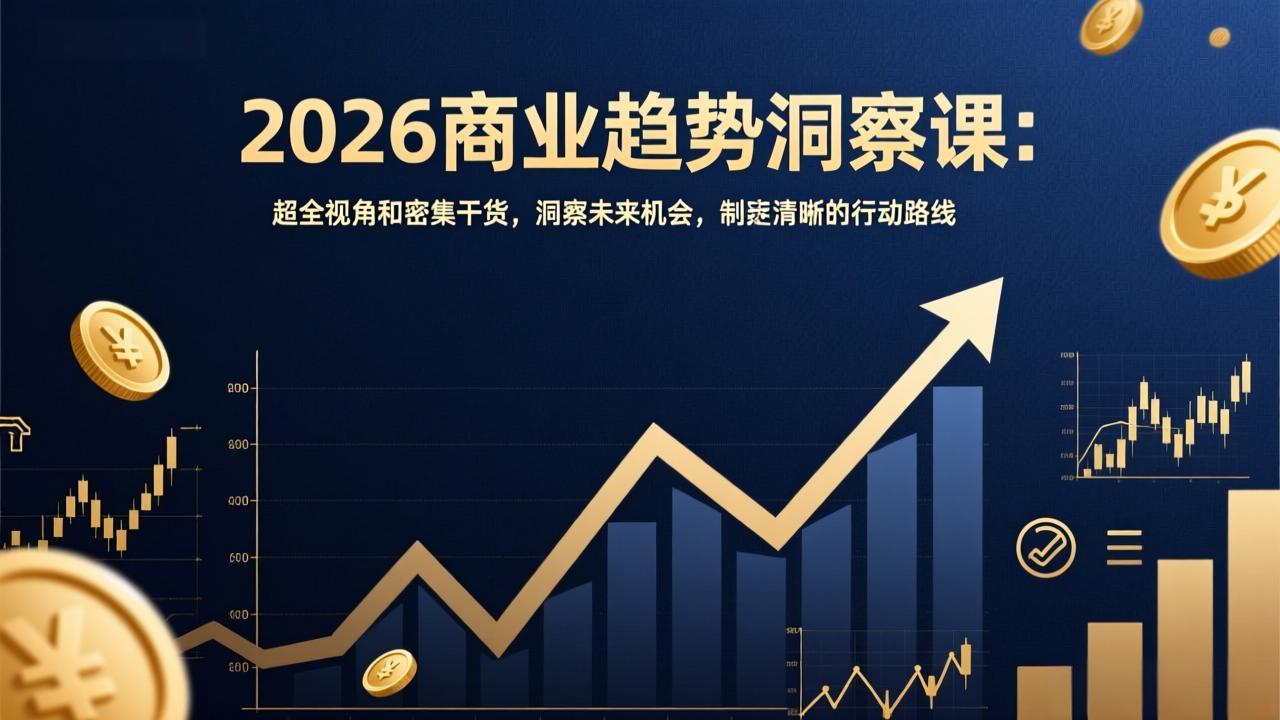2026商业趋势洞察课：超全视角和密集干货，洞察未来机会，制定清晰的行动路线-海淘下载站