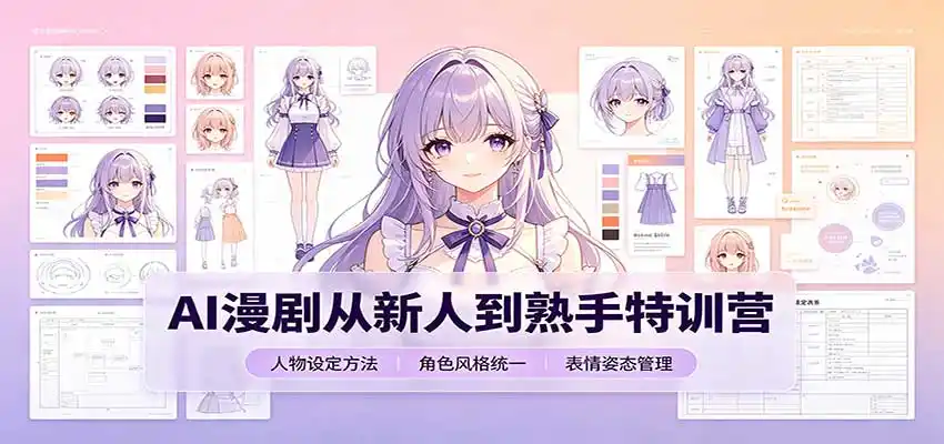 AI漫剧从新人到熟手特训营:剧本分镜创作,提示词模板,人物设定与工具资源 AI漫剧从新人到熟手特训营:剧本分镜创作,提示词模板,人物设定与工具资源
