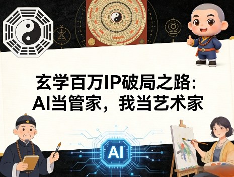 玄学百万IP破局之路：AI当管家，我当艺术家-海淘下载站