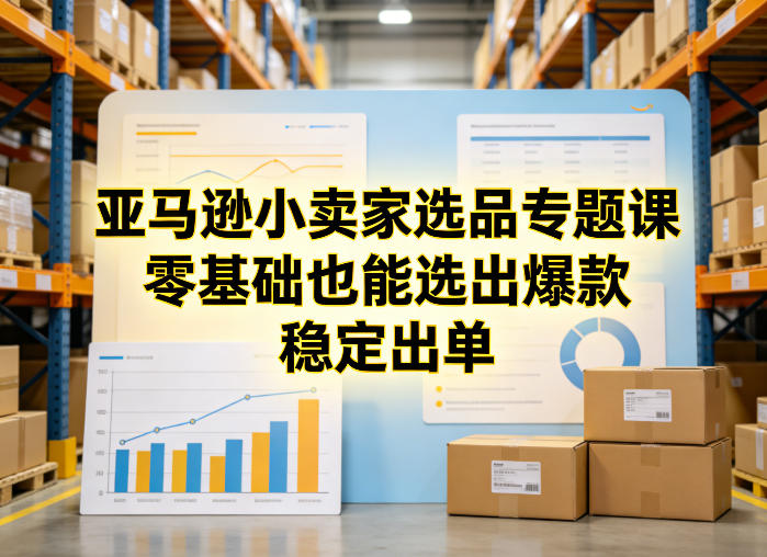 亚马逊小卖家选品专题课,零基础也能选出爆款,稳定出单-海淘下载站