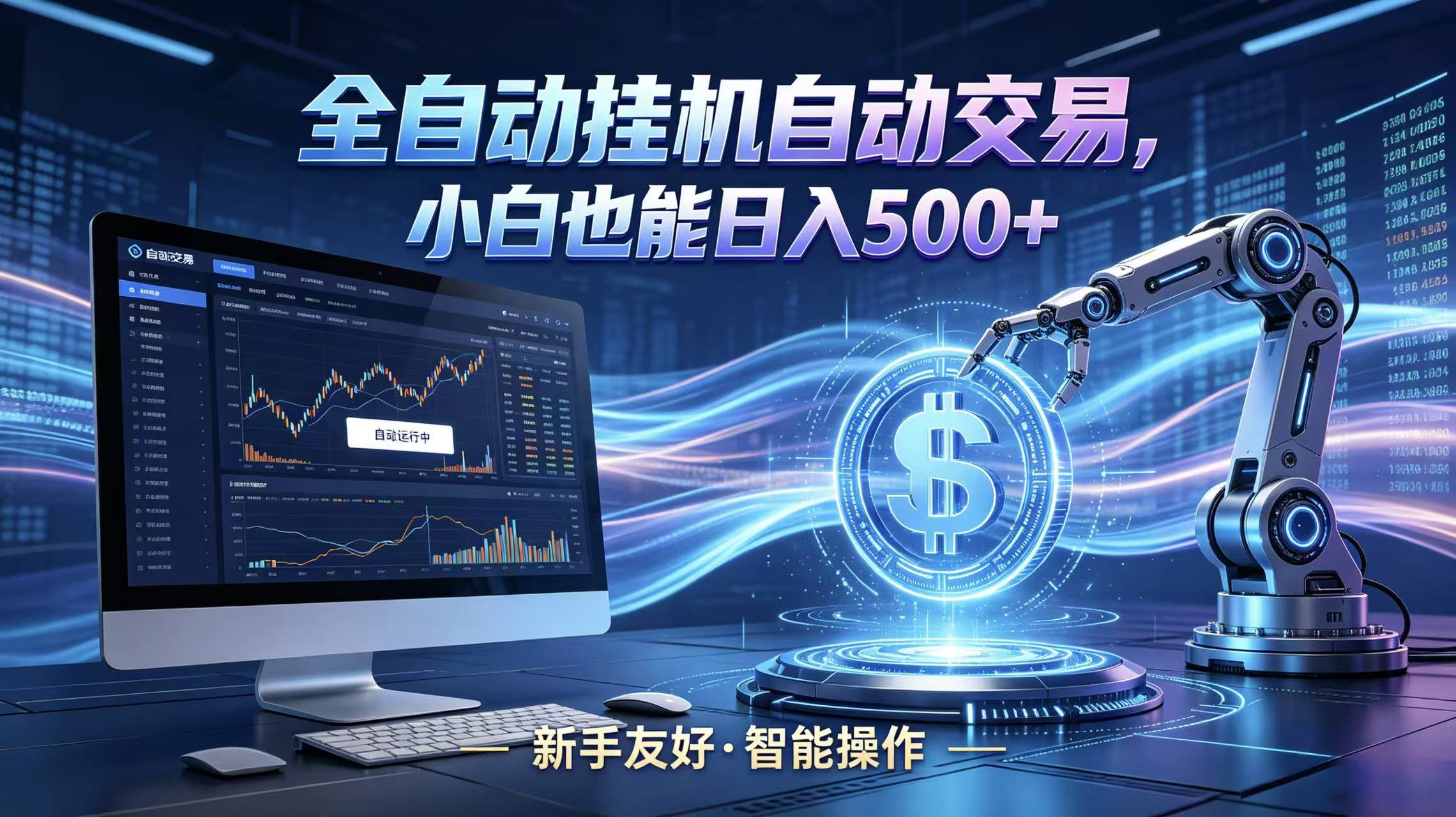 全新智能化交易助手，傻瓜式操作，小白也能快速上手，轻松实现日入500+-海淘下载站