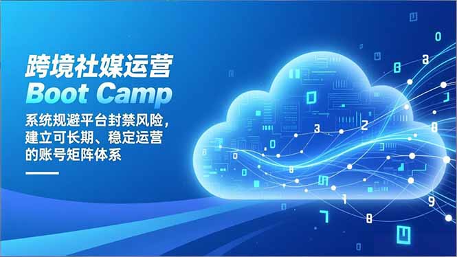 跨境社媒运营Boot Camp:系统规避平台封禁风险,建立可长期、稳定运营的账号矩阵体系-海淘下载站