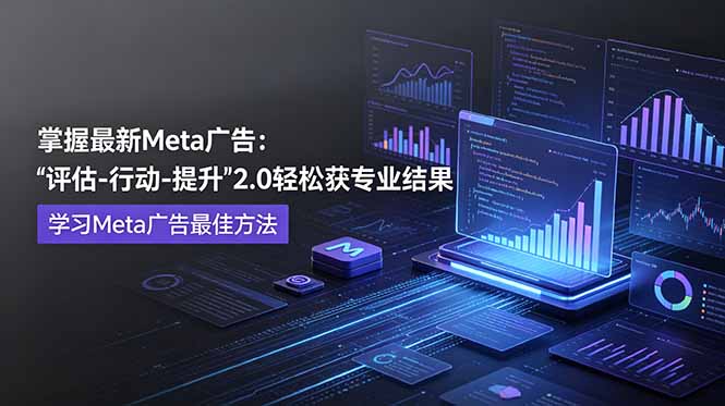 掌握最新的Meta广告,通过“评估-行动-提升”2.0版本轻松获得专业级结果。学习目前学习Meta广告的最佳方法-海淘下载站