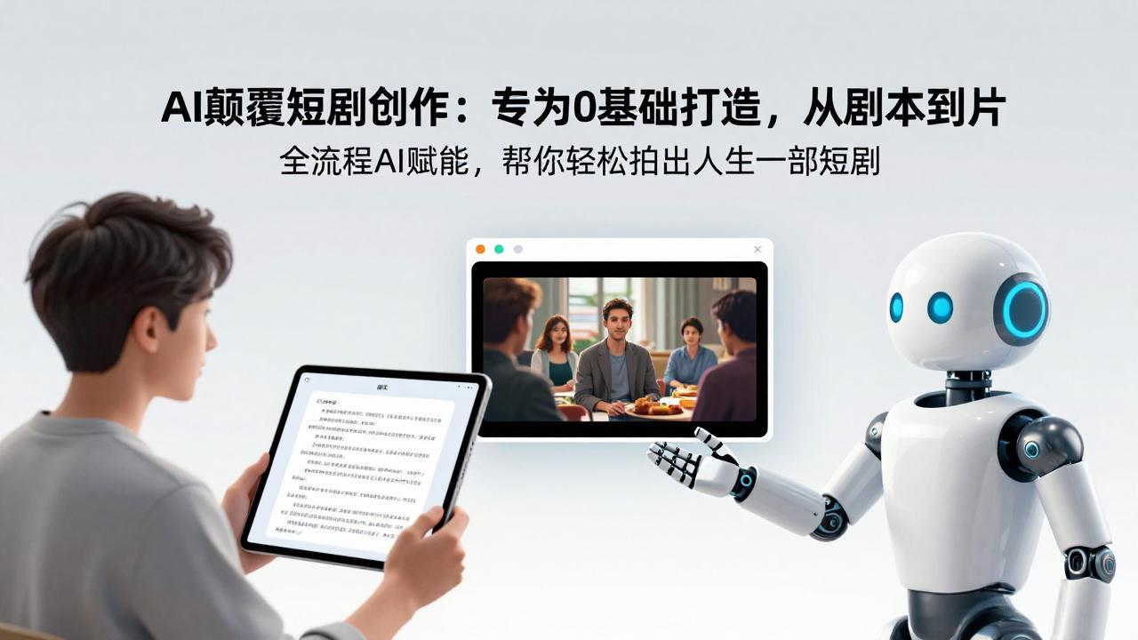 AI颠覆短剧创作：专为0基础打造，从剧本到成片全流程AI赋能，帮你轻松拍出人生第一部短剧-海淘下载站