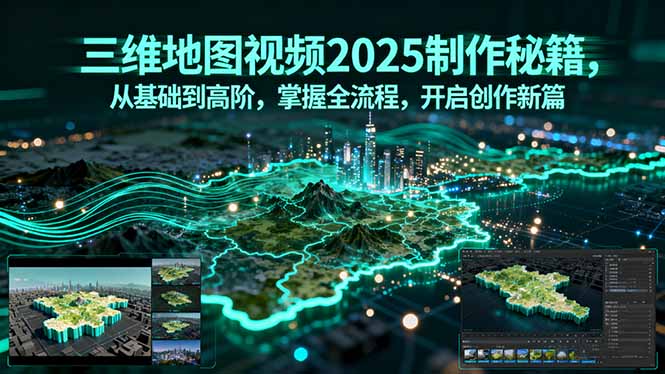 三维地图视频2025制作秘籍，从基础到高阶，掌握全流程，开启创作新篇-海淘下载站